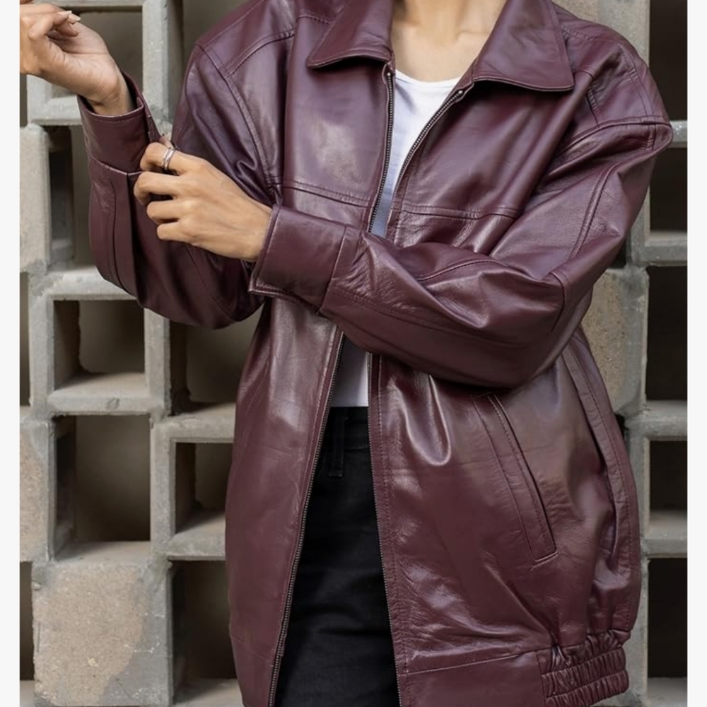 Burgundy Leather Jacket